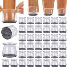 Round Silicone Chair Leg Floor Protectors, Transparent Non-Slip Furniture Leg Covers, Scratch-Resistant Pads For Home And Office - S-8PCS - View 4