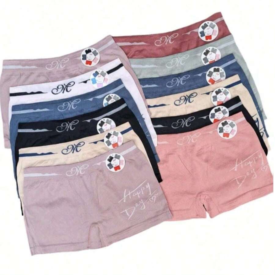 Bóxer Femenino Microfibra Ultra Suave – Set 12 Colores Surtidos - Multicolor - Ver 1