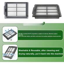 Bộ phụ kiện dành cho máy hút bụi robot iRobot Roomba Plus 405 Combo/505 Combo, bao gồm chổi chính, túi đựng bụi, cây lau nhà, bộ lọc, chổi cạnh và dụng cụ vệ sinh. - Nhiều màu - Xem 12