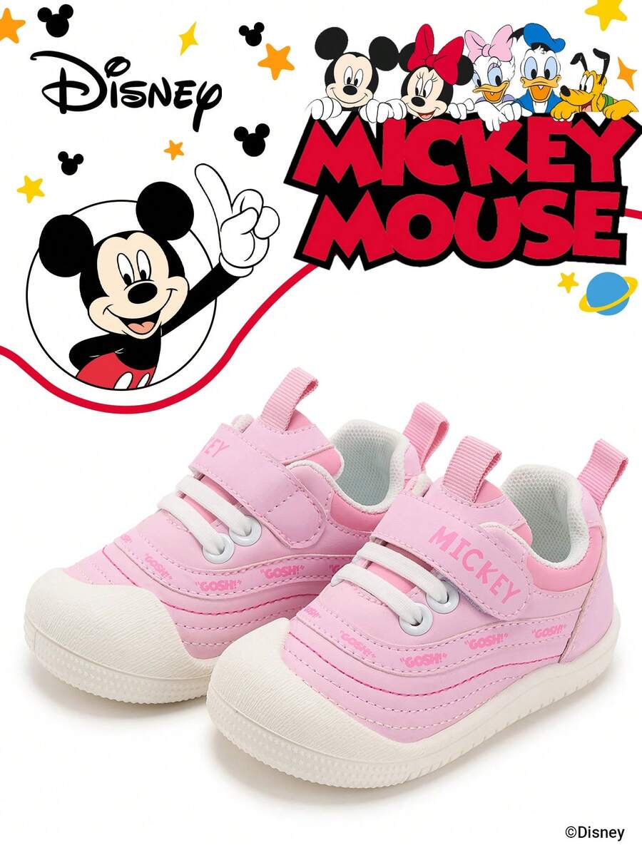 Disney 1 Pair Kids' Sneakers, Suitable For Daily Wear, Festivals, Sports, Outdoor Activities, Comfortable, Non-Slip, Durable, Breathable (Boys' Sneakers, Boys' Skate Shoes, Kids' Sports Shoes, Girls' Sneakers, Girls' Skate Shoes) - Pink - View 1
