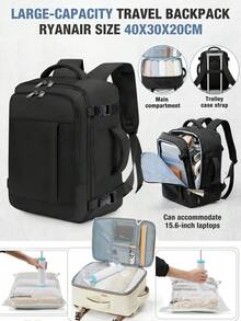 40x25x20厘米，符合登机行李尺寸规定的手提包/短途旅行背包，可装14英寸笔记本电脑，轻便通勤背包，时尚电脑包，短款商务旅行包，纯色，旅行/拉杆/飞机适用背包，笔记本电脑背包，男女皆宜的礼物 - 彩色 - 查看 13