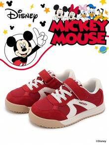 Disney 1 Pair Kids' Sneakers, Suitable For Daily Wear, Festivals, Sports, Outdoor Activities, Comfortable, Non-Slip, Durable, Breathable (Boys' Sneakers, Boys' Skate Shoes, Kids' Sports Shoes, Girls' Sneakers, Girls' Skate Shoes) - Red - View 1