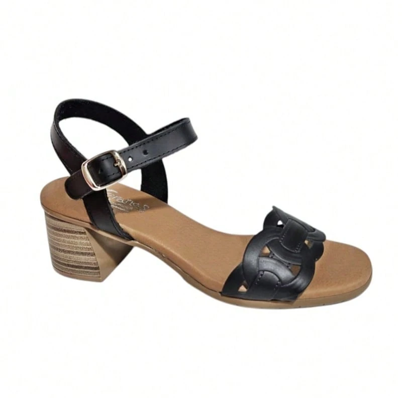 Elegant Casual Street Sandal With Buckle For Women, Beach, Holiday - 黑色 - 查看 1