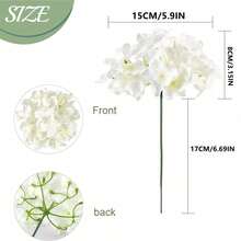 1/5/10/250支仿真绣球花 - 丝绸绣球花，仿真植物，适用于家居、餐厅、客厅、户外花园装饰、插花、摄影道具，可用于秋季、春季装饰，可插花、花墙装饰、花环、新娘捧花、婚礼装饰、DIY花环材料、生日派对装饰、家居装饰配件、情人节等场合。 - 乳白色 - 查看 2