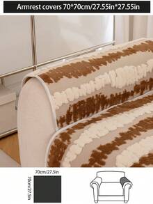 1件秋冬季加厚保暖柔软法兰绒沙发垫套,现代简约防滑沙发座垫,防尘可水洗沙发套,棕色清新时尚,柔软不易褪色,宠物友好型保护套,可调节尺寸,适用于转角沙发,适合卧室、办公室、客厅组合家具,L型沙发毯及1/2/3/4座沙发 - 棕色 - 查看 19