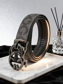 男士奢华自动扣皮带 - 可调节，时尚商务休闲风格，金属扣，是夏季、秋季、万圣节和秋冬季的理想礼物，适合青少年、年轻男士，休闲、户外、运动、度假、毕业典礼、生日、日常穿着。 - 彩色 - 查看 1