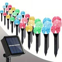 TTDHWW 30-Piece Outdoor Solar Light, Crystal Ball String Light, 19 Ft/6 M IP44 Lawn Light Strip With 8 Lighting Modes And Light-Sensitive Switch, Suitable For Garden, Patio, Path And Landscape Lighting. - 30LED - 查看 1