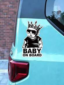 1张乙烯基“车内有婴儿”贴纸，趣味儿童汽车窗贴，耐用防水，易于粘贴和移除 - 惡搞小孩 - 查看 2