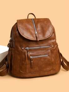 都市背包 | 诠释通勤美学，适用于各种场景 全粒面皮革纹理 多口袋模块化系统，一套装备，助您解锁商务出行的绝对视觉主导权 - 彩色 - 查看 5