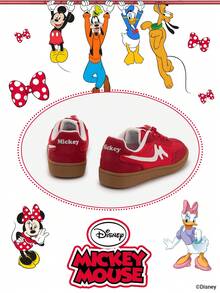 Disney 1 đôi giày thể thao trẻ em, thích hợp cho mặc hàng ngày, lễ hội, thể thao, hoạt động ngoài trời, thoải mái, chống trơn trượt, bền, thoáng khí (Giày thể thao bé trai, giày trượt ván bé trai, giày thể thao trẻ em, giày thể thao bé gái, giày trượt ván bé gái) - Đỏ - Xem 3