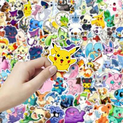 100pcs Anime PVC Waterproof Stickers, Suitable For Laptop And Notebook
