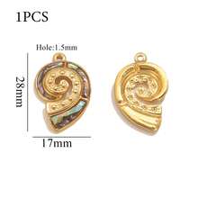 1pc 304 Stainless Steel 18K Gold-Plated Manta Ray, Turtle, Starfish Ocean Element Pendant DIY Charm Jewelry Necklace Bracelet Making Accessories - Hanging Ornament - View 11