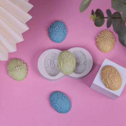 1pc Easter Bunny Egg Shaped Wax/Soap Silicone Mold Decor