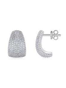 Bông tai Moissanite bạc 925, thiết kế tối giản sang trọng, không gây dị ứng, chống oxy hóa, đa năng, quà tặng cho Ngày Valentine, Ngày của Mẹ, đám cưới, lễ đính hôn, sinh nhật, đựng trong hộp quà. - Bạc - Xem 12