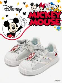 Disney 1 đôi giày thể thao trẻ em, thích hợp cho mặc hàng ngày, lễ hội, thể thao, hoạt động ngoài trời, thoải mái, chống trơn trượt, bền, thoáng khí (Giày thể thao bé trai, giày trượt ván bé trai, giày thể thao trẻ em, giày thể thao bé gái, giày trượt ván bé gái) - Bạc - Xem 1