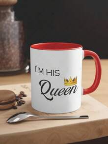 国王和王后情侣马克杯套装，11盎司陶瓷咖啡杯带把手，保温旅行杯，情人节结婚纪念日礼物 - 黑色 - 查看 13