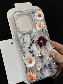 花卉水彩画优雅新款羽毛雪纺软手机壳，兼容 17、17 Pro、17 Pro Max、16 Pro Max/16 Pro/15、15 Pro Max、Apple P13、P14、P11、P12、防摔 XS、XR、7/8P、7/8G、E、S2、A14/A15、S23U/A50、A12、A32、A52、A72、A51、A21S、A13、A14、S22 Ultra、S23、A33、A53、S20 FE，国际版，非国内版 - 彩色 - 查看 3