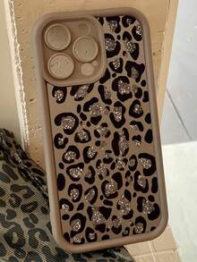 Cheetah,Leopard Print 1pc Brown Matte Gradient Textured Leopard Print Pattern Phone Case, Compatible With IPhone 16 Pro Max, 17/16/15/14 Plus, 13/12/11, Air, And Series,International Version, Not The Domestic Version - Multicolor - View 2