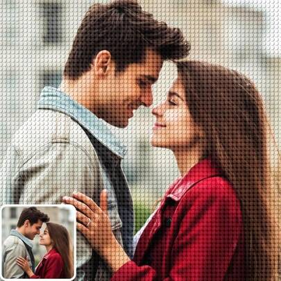 Custom Diamond Painting Kit | Adult Custom Photo Diamond Art, DIY 5D Diamond Painting Gift, Suitable For All Seasons, Especially New Year And Valentine's Day, Home Decor, Full Drill Acrylic