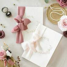 Romantic Pink Chiffon Ribbon, 3-Roll Set For Valentine's Day Decor - 彩色 - 查看 7