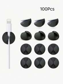 3个带粘钩的电缆夹，电缆管理系统，颜色随机，男士工具 - 預設 - 查看 21