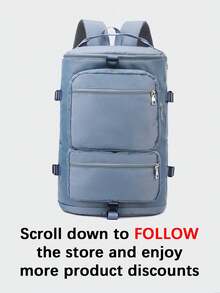 Ba lô đeo vai chống thấm nước tối giản, dung tích lớn, có ngăn đựng laptop, phù hợp cho thanh thiếu niên, nữ giới, sinh viên đại học, nam sinh và nam giới, thích hợp cho đại học, trung học cơ sở, trung học phổ thông, hoạt động ngoài trời, du lịch, dã ngoại, tiểu học, văn phòng, tựu trường. - Màu xanh nhạt - Xem 3