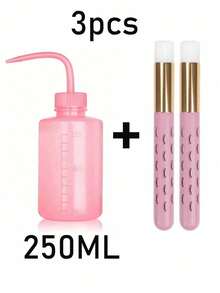 3Pcs Eyelash Extension Set/Eyelash Cleaning Set: 250ml Plastic Eyelash Cleaning Bottle,+2 Eyelash Cleaning Brushes, Multifunctional Cleaning Bottle Can Be Used To Hold Tattoo Solution, Nose Blackhead Cleansing Shampoo Brush - Multicolor - View 8