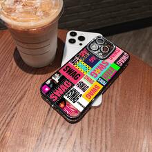 SWAG Pattern Phone Case Compatible With  12 13 14 15 Pro  14 Plus  15 16 Pro Max  17  17 Pro  17 Pro Max And  17 Air Made Of TPU Material Providing Anti-Slip And Drop Protection With A Stylish Design Luxurious Feel And Comfortable Grip A Perfect Gift For Yourself Family Friends And Loved Ones - Black - View 4