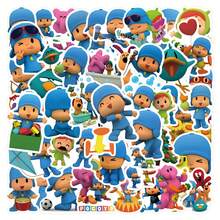 56PCS Pocoyo Decal Set, High-Quality Scrapbook Decals, Diary And Notebook Customization, Bumper And Skateboard Vinyl Decals, Water Bottle And Notebook Cartoon Adhesive Stickers, Helmet And Car Decal Collection, Mixed Cartoon Characters, Reusable, Irregularly Shaped Self-Adhesive Vinyl Decals - Multicolor - View 1