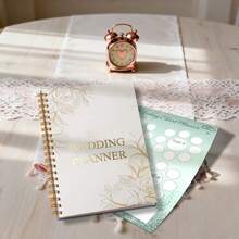 DANPERJI 1 A5双册婚礼筹备策略：新年+圣诞节婚礼策划精装手册+新娘日程表，伴娘礼物选择 - 5.5*8.3英寸 - 查看 6