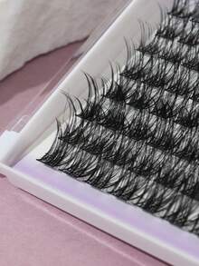 [HACHIMEE] 168片装 8-16mm 自然C/D卷度柔软假睫毛，上镜效果好，适合节日、庆典及日常佩戴 - 黑色 - 查看 6