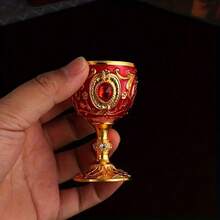 2pcs Vintage Medieval Style Renaissance Chalice Goblets, Luxury Gold-Plated With Exquisite Floral Pattern, Handcrafted Metal Cups, Suitable For Housewarming Gifts, Special Occasions And Decoration - Multicolor - View 9