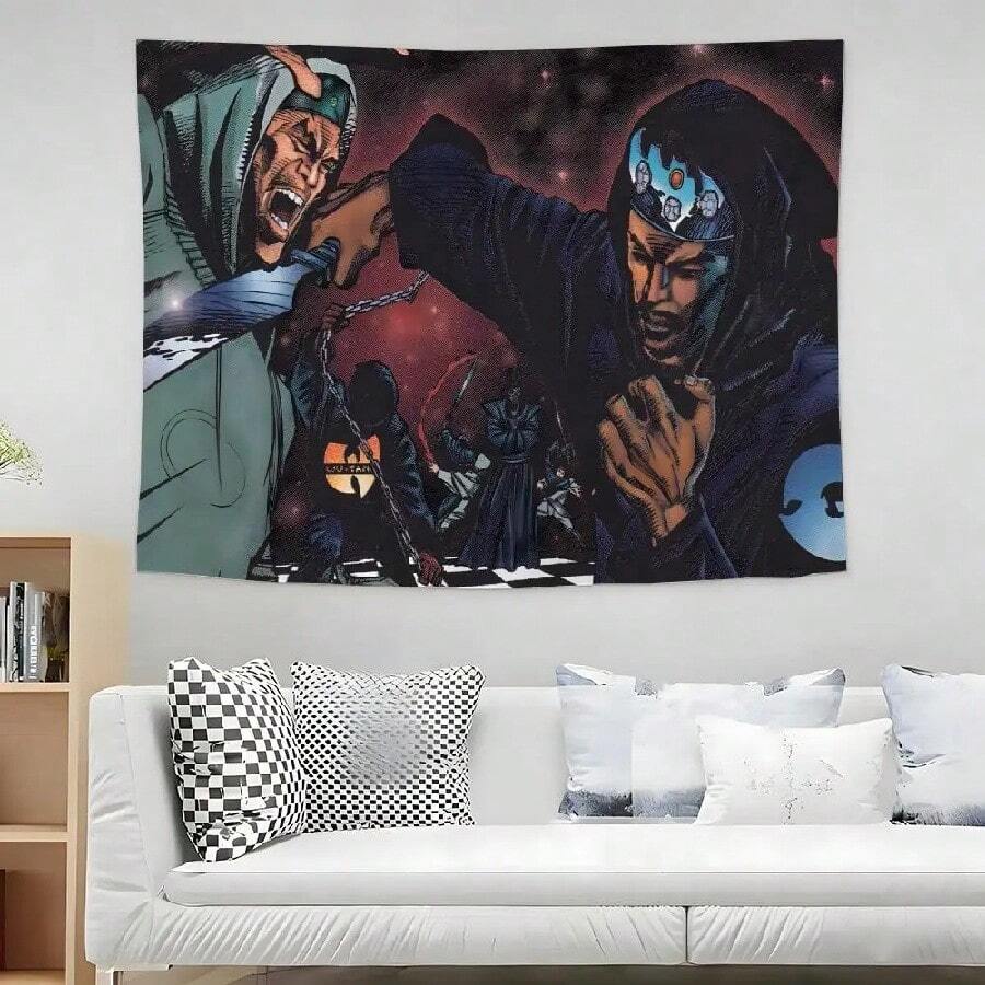 EastCoast Group  Tapestry Aesthetic Room Decor Lightweight Durable Wall Art With Fine Workmanship(4).Jpg - White 1pc - View 1