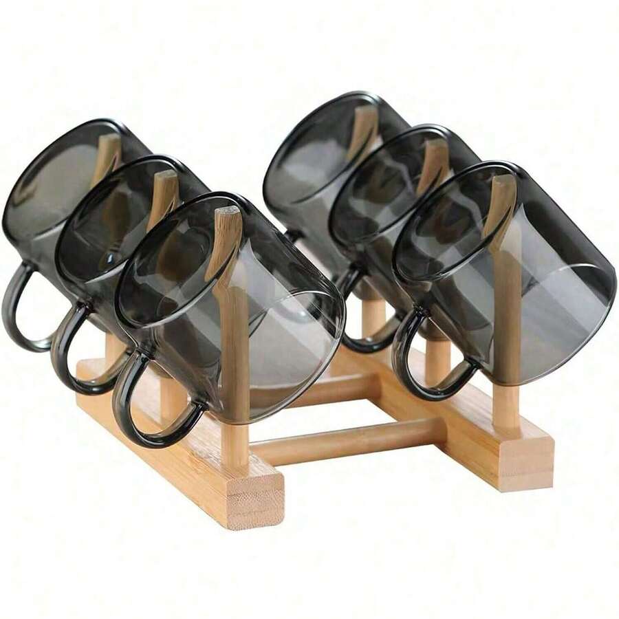 2/4/6/12pcs 100ml Smoked Black Glass Small Water Cups, High-Quality Mini Coffee Cups, Portable Office Tea Cups, Home Breakfast Milk Cups, Transparent Glass Cups, Heat-Resistant Lead-Free Water Cups, Afternoon Tea Espresso Cups, Guest Tea Cups, Elegant Desktop Small Cups - Black - View 1