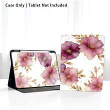 1个带笔槽的翻盖式桌面保护套，紫色花卉图案，兼容华为Matepad SE 11英寸/Matepad Pro 11英寸/Matepad 11.5英寸2026等，荣耀平板8/9/10，荣耀GT 11.5英寸/X7/X8A/X9/X8Pro/X9Pro/X10 PRO/V9/V8 Pro等，三星S11/A11/A11+等，苹果等，具备自动休眠/唤醒功能，适合开学季、情人节等场合。 - 彩色 - 查看 8