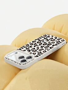 Cheetah,Leopard Print 1pc Fashionable Leopard Print Liquid Silicone Soft Phone Case, Shock-Proof Protective Cover Compatible With IPhone 11/12/13/14/14Plus/15/15Plus/16/16Plus/7/8Plus/17/17Pro - Multicolor - View 2