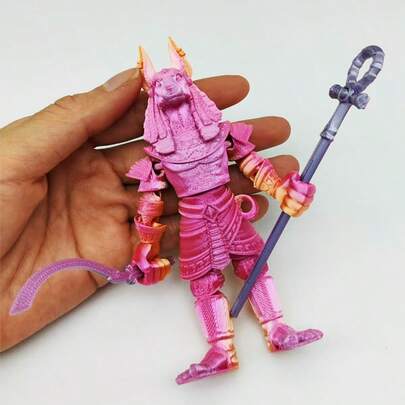 1 pieza Estatua de Faraón estilo vintage impresa en 3D - Decoración de escritorio única con degradado de color, adecuada para el hogar, la oficina y como regalo de fiesta de Navidad