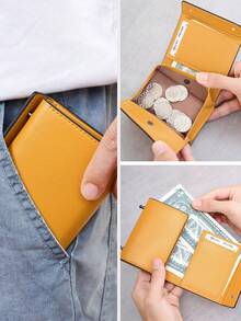 Fashion Plain Card Bag Lightweight Anti-Lost Small Card Wallet For Daily Use - Multicolor - View 4