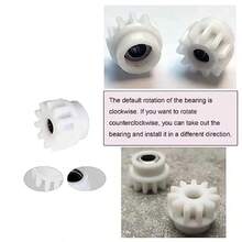 2 Pack Microfiber Spin Mop Bucket Pedal One Way Clutch Bearing Replacement Sprocket Spinning Gear Bearings Parts For Oceda Vilida EasyWring Easy Mop Bucket Floor Cleaning System - 白色 - 查看 4