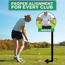 Stance Caddy Golf Stance And Alignment Training Aid – Setup Left & Right Handed - Proper Ball Position & Foot Placement Golf Aids/Tool – Pro Perfect Wedge To Driver – Portable Alignment Stick Mat - 1__ - Xem 4