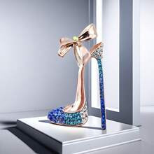 1pc Fashionable Minimalist Bow Tie High Heel Brooch, Suitable For Women's Daily Wear - WBR340 High Heels - View 11
