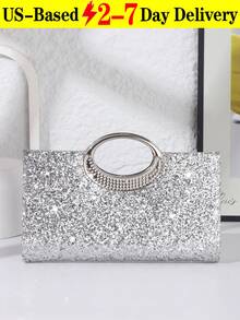 Fashion Sparkling Crystal Rhinestone Clutch Purse, Luxury Shiny Rhinestone Evening Handbag For Prom, Party, Ball, Birthday Celebration, Bridal Clutch, Perfectly Matching With Bridal Party, Prom Bag For Party.Elegant Sparkling Evening Purse For Women, Crystal-Detailed Hand-Held Clutch With Radiant Shine, Versatile Formal Bag For Weddings, Proms And Black-Tie Events.Sparkling Evening Purse, Crystal Clutch Bag, Formal Handbag, Wedding Purse, Prom Clutch, Black-Tie Event Bag, Radiant Clutch, Elegant Night Bag, Versatile Clutch, Celebration Accessory, Women's Formal Bag, Party Purse, Shimmer Bag, Gala Clutch, Special Occasion Bag.Christmas,Christmas Gifts,Gifts For Women,Crossbody Bags For Women,Purses,Purses And Bags Women,Makeup Bag,Bags For Women,Shoulder Bag,Carteras Para Mujer,Christmas Bags,Carteras Para Mujer,Mom Gifts,Makeup Bag,Personalized Gifts,Teacher Gifts,Teacher Christmas Gifts,Totes Bags For Women,Purses And Bags Women,Purses And Bags.Auspicious New Year Gifts - 金色 - 查看 7