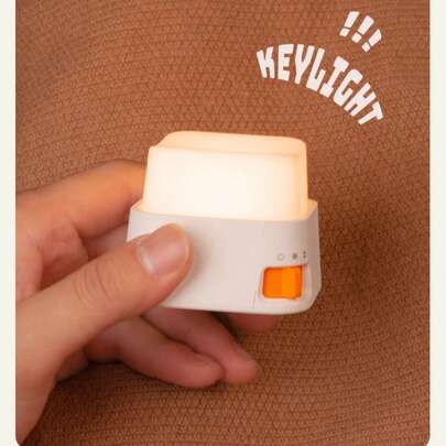 Stress Relief Mechanical Key Stepless Dimming Minimalist Bedside Sleep Button Lamp, Soft Lighting Desktop Decor