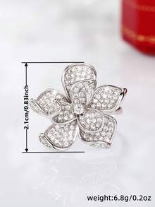 1 PC Charm Cubic Zirconia Ring For Women For Valentine's Day Gift Wedding Anniversary Party Jewelry - 1# - View 8