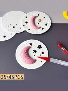 35pcs 3D Sponge Painting Boards, Includes Water-Absorbing Brush Set, Expandable Foam Art & Craft Paper, Blank Foam Textured Painting Paper, DIY Handcraft Supplies, Creative Drawing Tools, Textured Painting Brushes - Multiple Styles - View 3