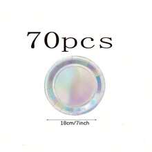 100/50/30/20/10个装 7英寸/9英寸一次性加厚纸盘，防漏，3秒快速清洁，适用于派对/露营/家庭使用，可重复使用，适合生日、派对、毕业典礼、圣诞节、感恩节、万圣节等场合。 - 銀色 - 查看 16