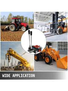 Hydraulic Valve 2 Spool Hydraulic Directional Control Valve 11gpm Hydraulic Control Valve Double Acting For Tractors Loaders Tanks - màu đen - Xem 7