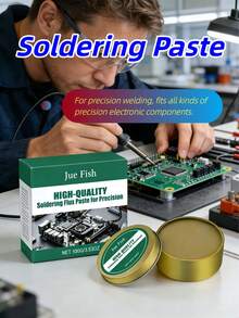 JUE FISH 焊膏，导热除氧清洁助焊剂，适用于焊点，家用电子产品维修焊接护理膏 - A - 查看 1