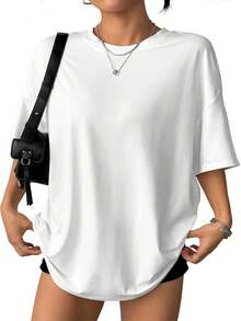 Camiseta estética de mamá con eslogan apilado del Día de la Madre, camiseta oversize de manga corta 100% algodón y escote redondo, ropa estética casual de verano para mujer, ropa de primavera de playa para vacaciones, tops para festivales del campus diario, camiseta holgada con gráficos retro para primavera, verano y otoño, camiseta suave y transpirable versátil para mujer para uso diario, tops de verano, ropa bohemia femenina, camisetas para salir mujeres, conjuntos de festival para mujeres - Blanco - Ver 2