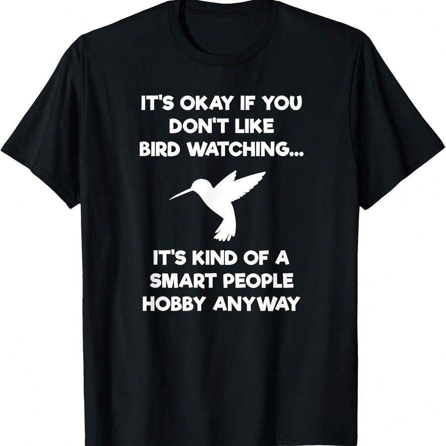 Camiseta de observación de aves - Camiseta divertida con arte de observador de aves - Negro 3 - Ver 1